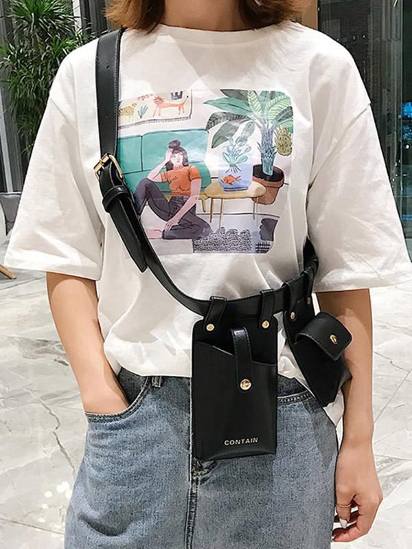 Trendy Belt Two Bags