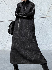 Women V-Neck Vest Midi Dress