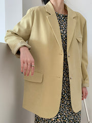 Retro Lapel Solid Color Suit Coats