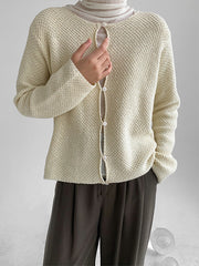 Women Simple Casual Hollow Sweater