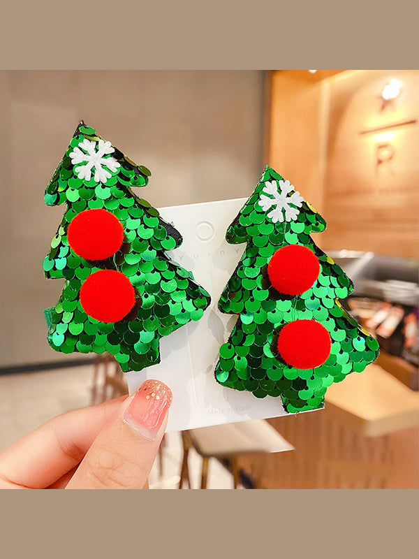 1Pair Christmas Sequined Hair Clip