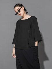 Roomy Batwing Split-Joint T-Shirts