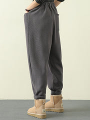 Solid Casual Harem Pants