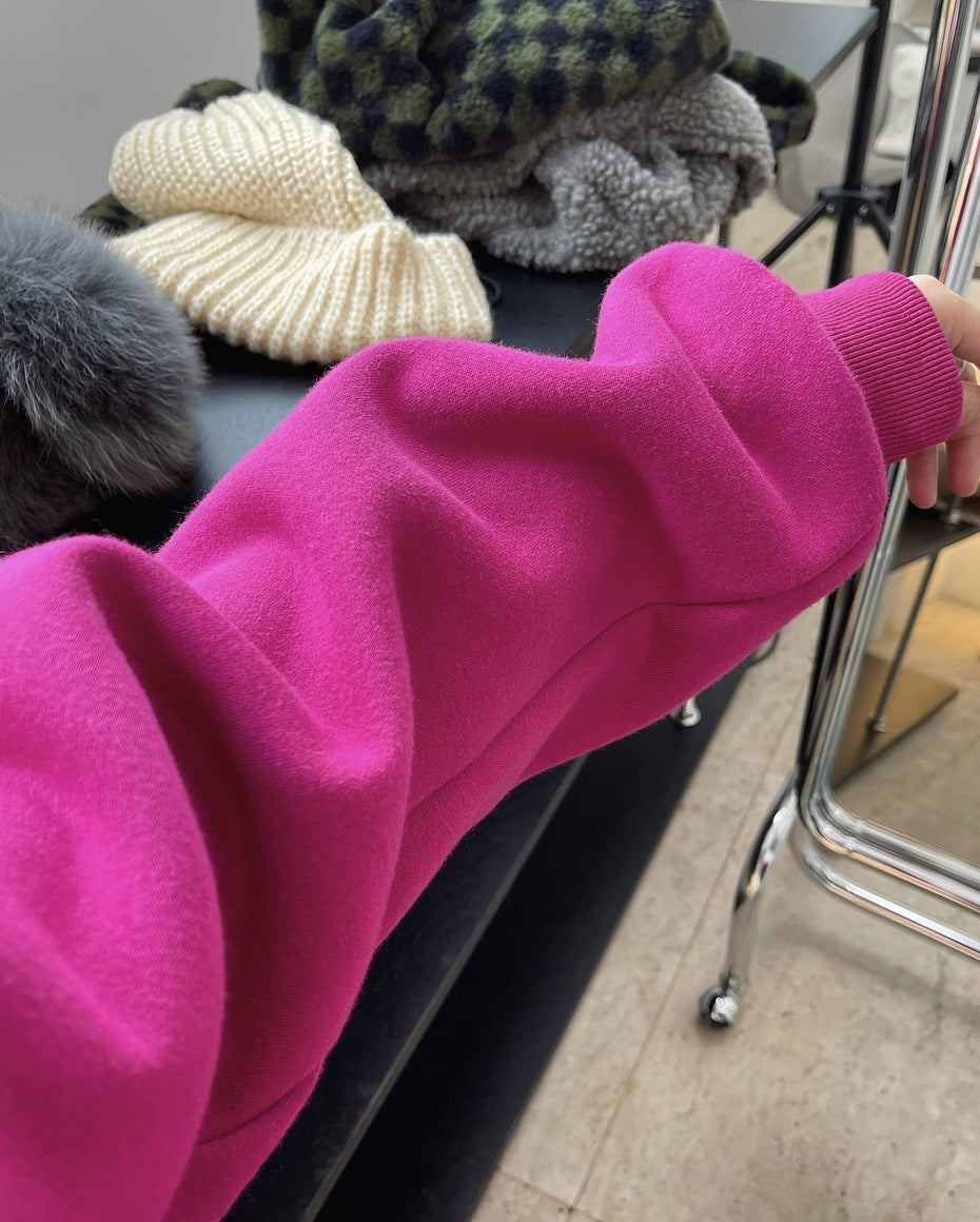 Casual Thicken Solid Color Zipper Sport Outwear