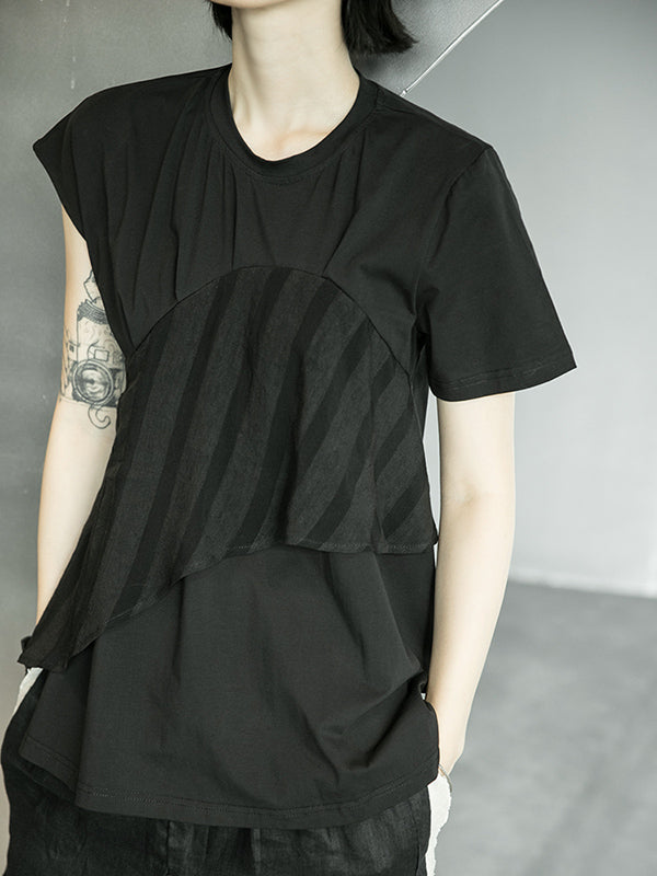 Original Solid Split-Joint T-Shirts Tops