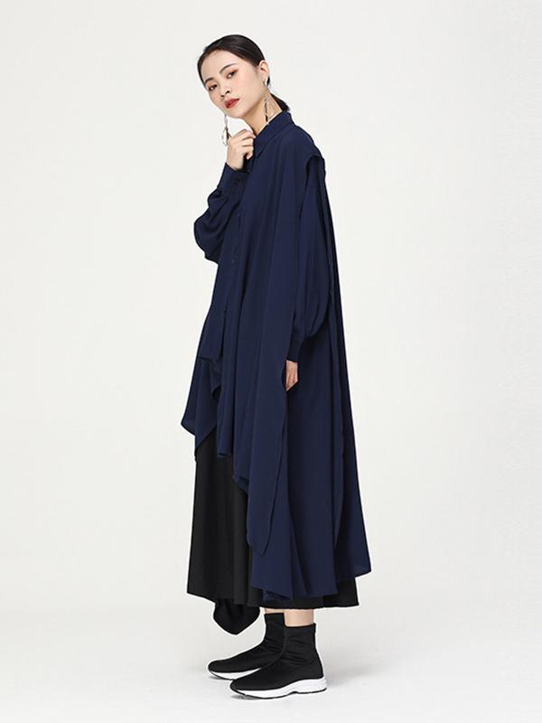Original Chiffon Cropped Hemline Shirt