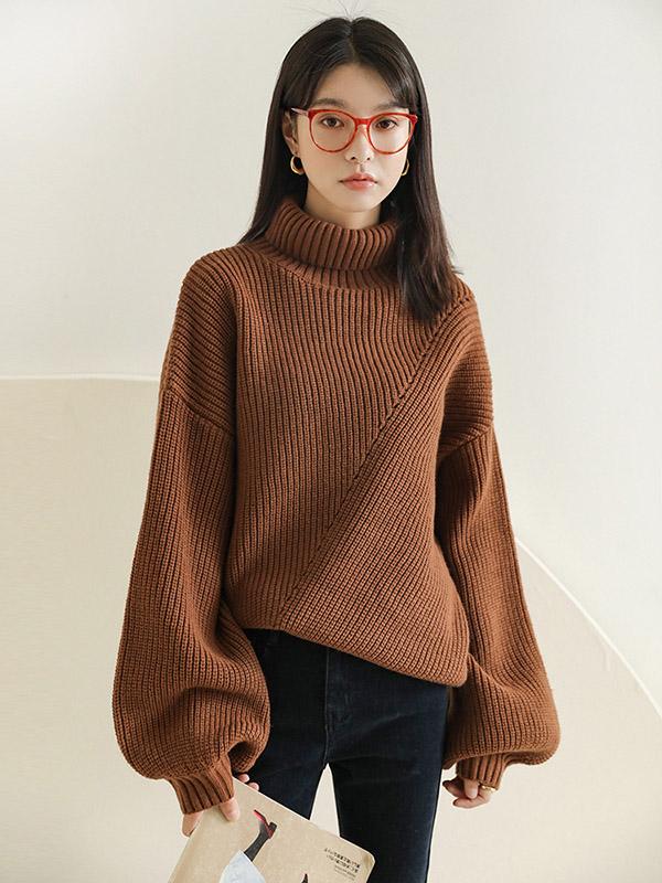 Loose Comfortable Pure Color Sweater