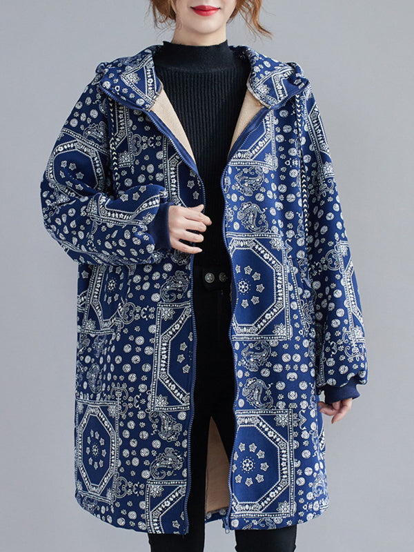 Loose Plus Size Plus Velvet Thick Ethnic Style Jacket