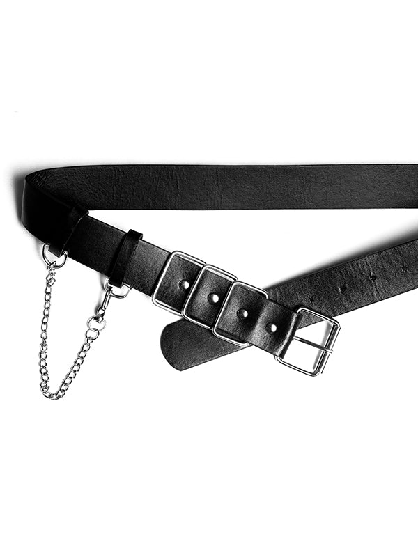 Original Two Piece Metal Square Buckle Removable Chain Belt