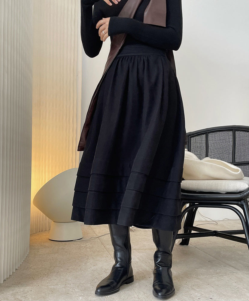 Temperament High Waist Flower Bud Design Padded Skirt