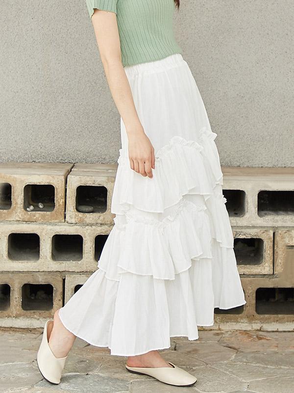 Vintage Summer Tiered Skirt