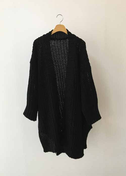 Slit Loose Large Size Knitted Sweater Outwear