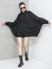 Loose Solid Color Cropped Bat Sleeve T-Shirt