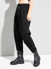 Women Loose Solid Color Casual Pants