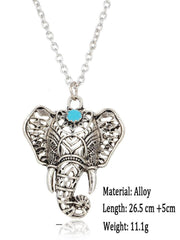 Vintage Hollow Elephant Pattern Necklaces