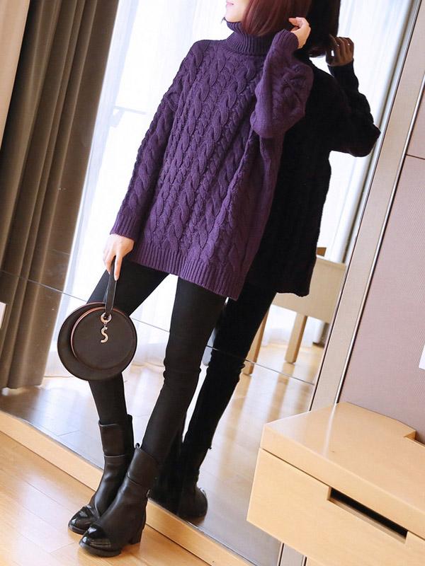 Loose Comfortable Warm High Neck Sweater