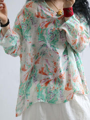 Colorful Printed Comfortable Sesame Blouse