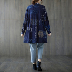 Printed Literary Mid-Length Casual Shirt