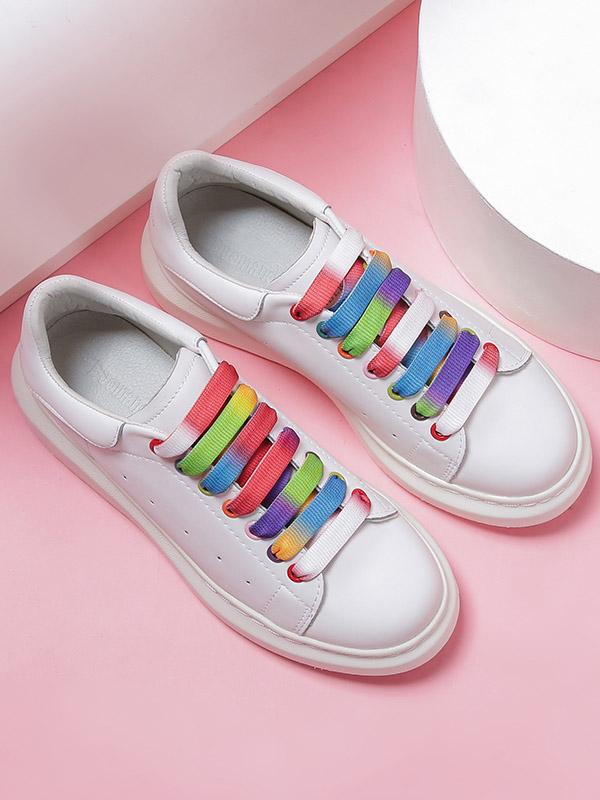 Colorful Lace-Up Casual Shoes