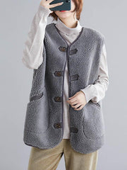 Loose Wool Vest Outwear