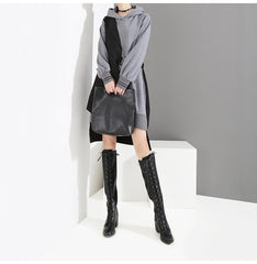 Women Hooded Long Sleeve Casual Dress