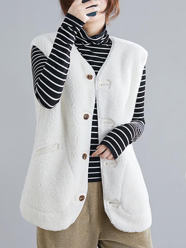 Loose Wool Vest Outwear