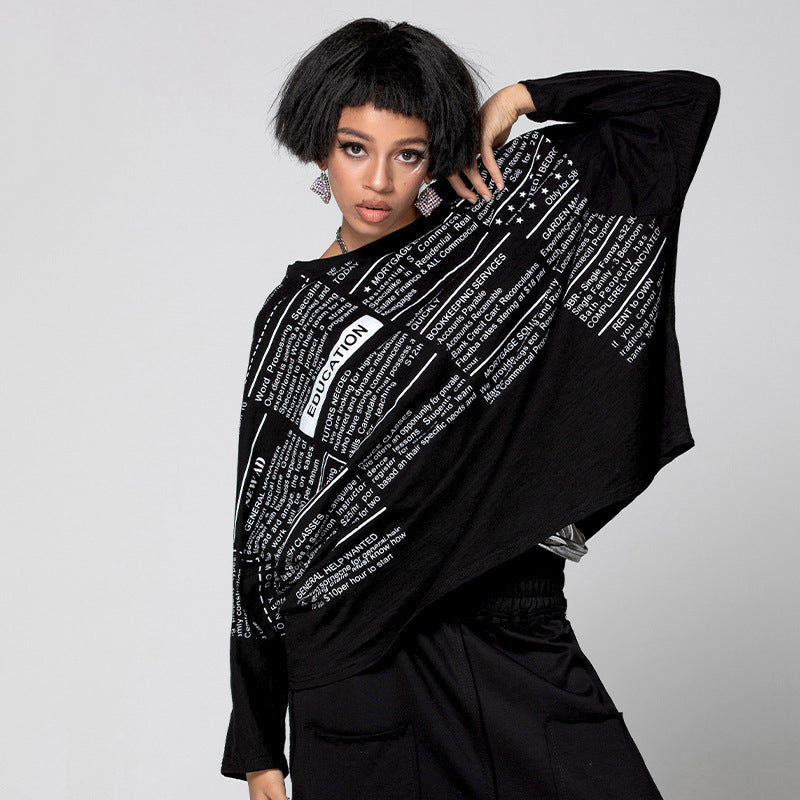 Letter Print Loose T-Shirt