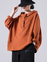 Loose Hooded Splicing Long Sleeve Sweatshirt