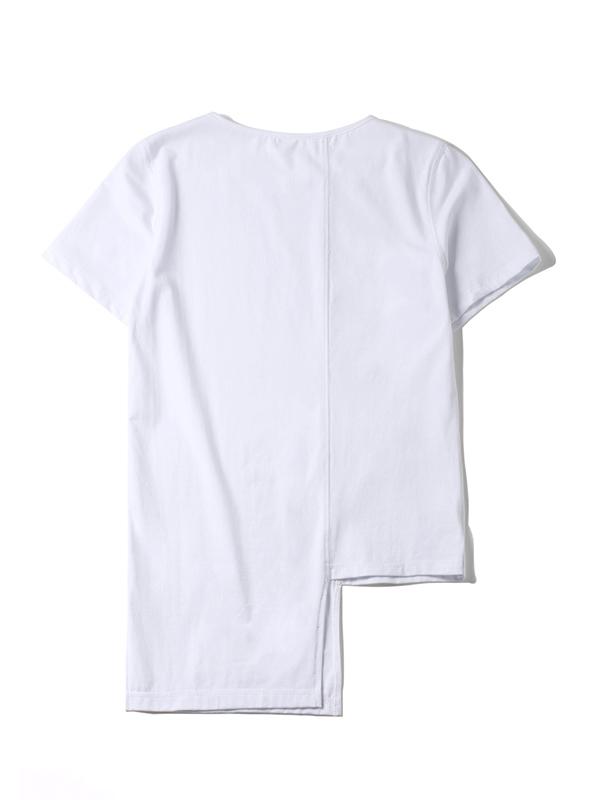 Fashion Minimalist Solid Irregular T-Shirt
