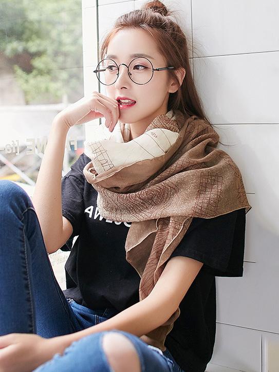 Comfortable Cotton Split-joint Scarf