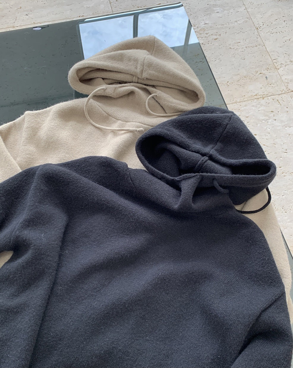 Women Simple Hooded Loose Casual Sweater