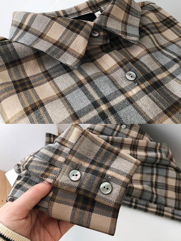 Vintage Plaid Casual Shirt