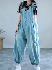 Loose Ripped High Waiste Denim Casual Pants