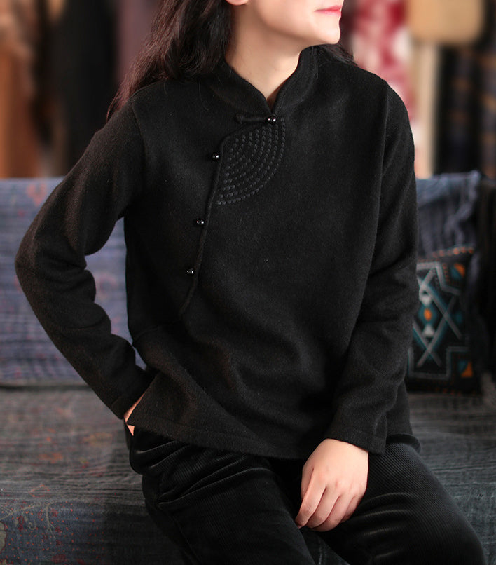 Vintage Slouchy Embroidered Sweater