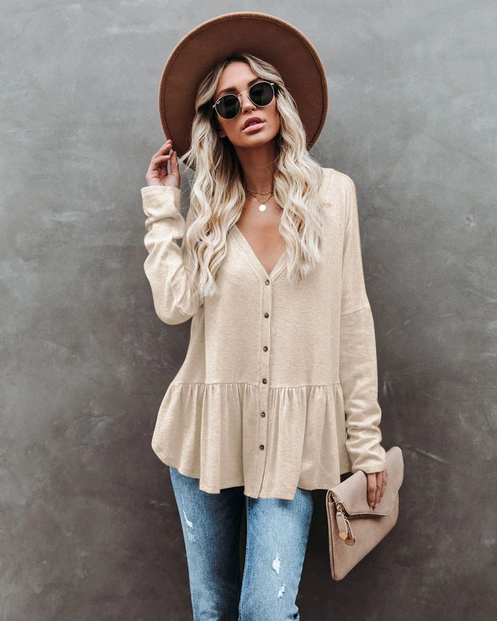 Casual Long Sleeve Knitted Cardigan Top