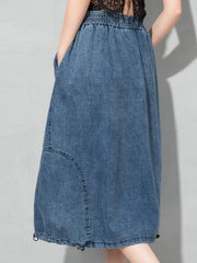 A-line Casual Summer Denim Skirt