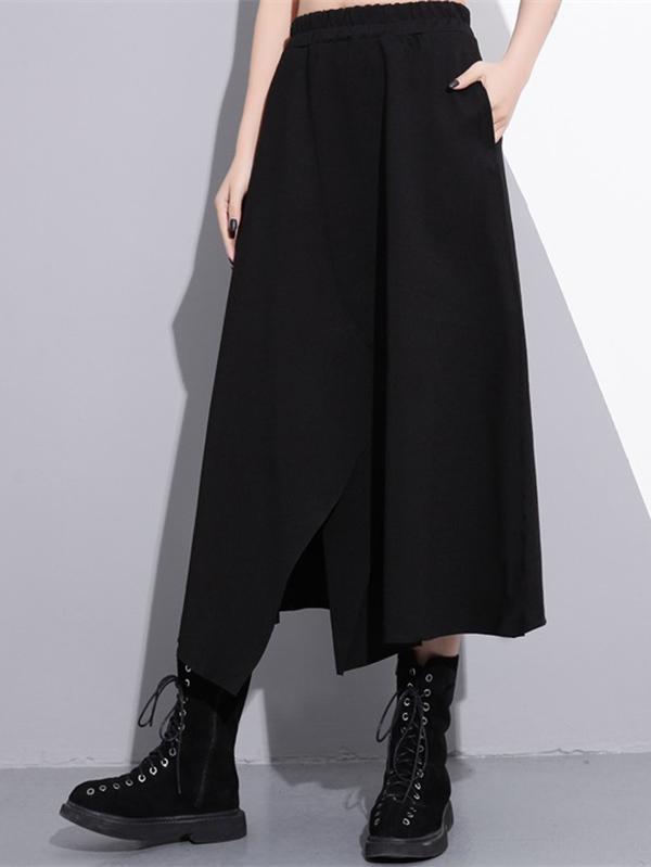 Casual Empire A-line Cropped Split-front Skirt