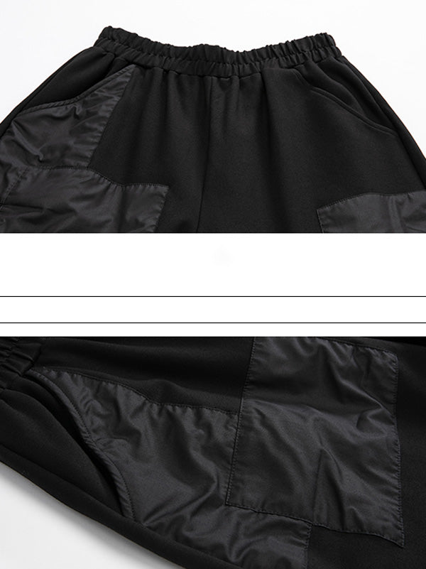 Original Asymmetric Split-Joint Patch Pocket Harem Pants