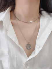 Simple Silvering Necklace