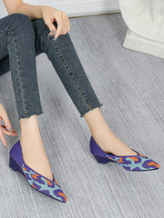 Urban Woven Multi-Color Casual Low Heels Shoes