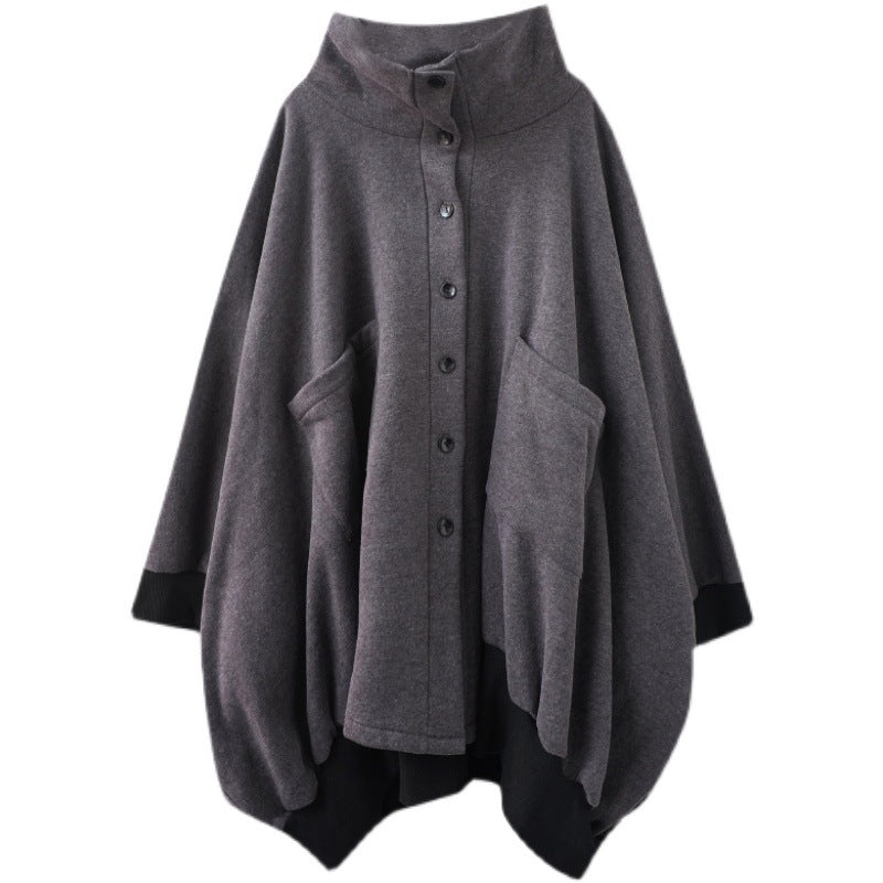 Irregular Pullover Loose Large Size Knitted Cotton Jacket