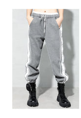 Elastic Waist Sports Overalls Cropped Pants