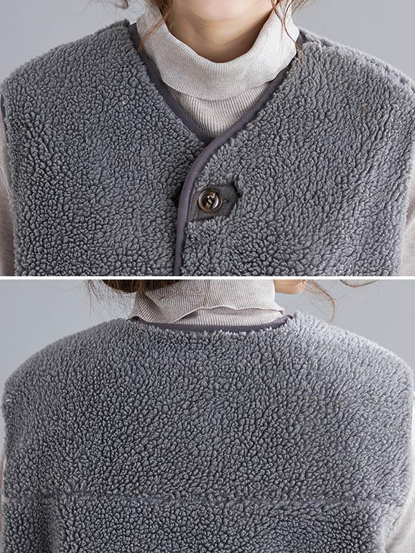 Loose Wool Vest Outwear