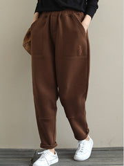 Women Loose Solid Color Casual Pants