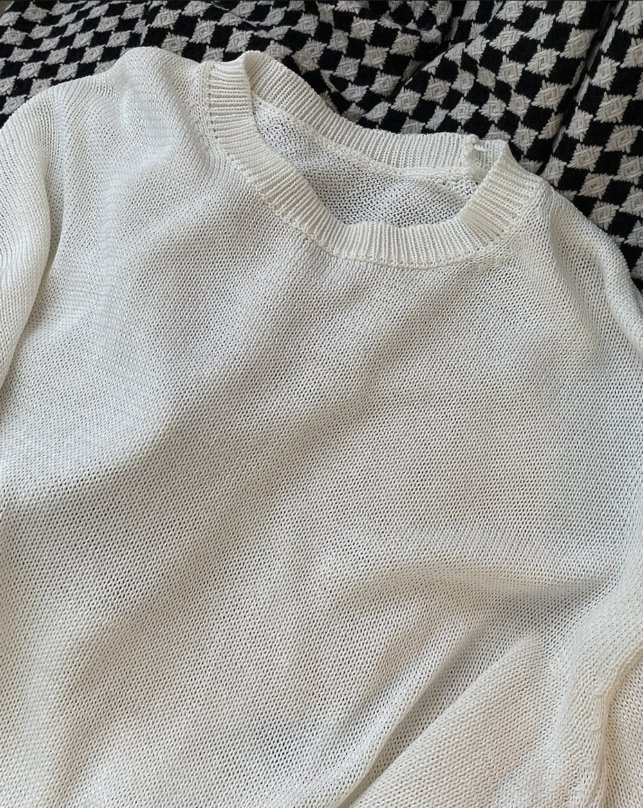 Simple Solid Color Crewneck Sweater