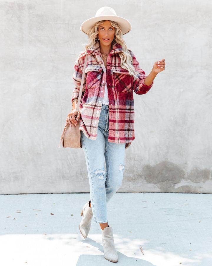 Casual Plaid Long Sleeve Thicken Shirt