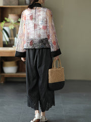 Embroidered Hollow Casual Split-Joint Blouse