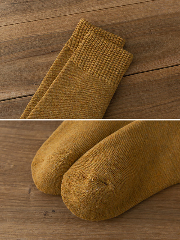 Casual Solid Skinny Sweat-Absorbing Keep Warm Pure Color Socks Accessories