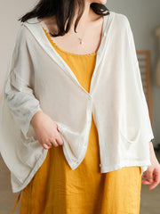 Loose Solid Color V-Neck Casual Sweater