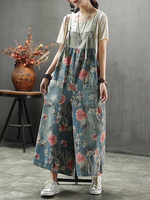 Loose Light Wide Leg Jumpsuits Bottom